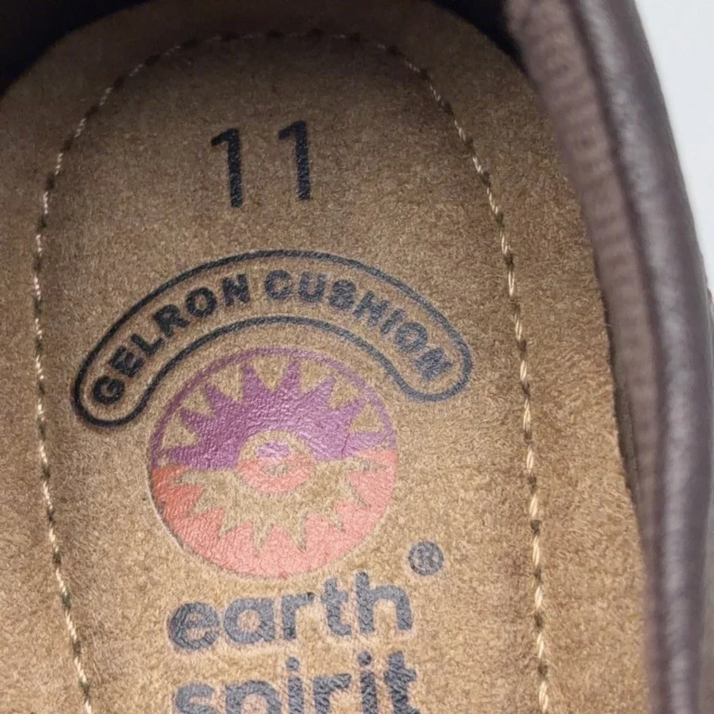 Earth Spirit Shoes Women 11 Brown Plain Cushioned Comfort Slip On Casual Loafers